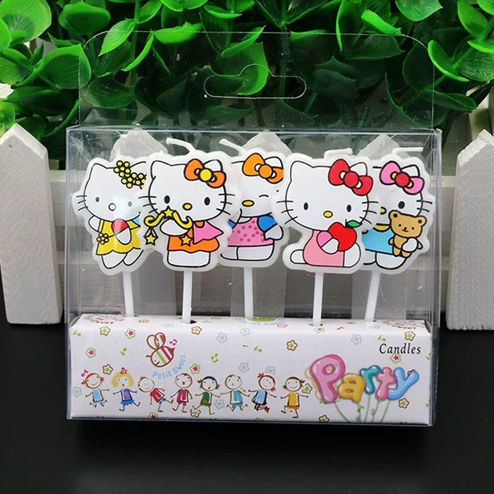 Unity Candle Set - 5pcs/Set Kawaii HelloKitty Handmade DIY Candle