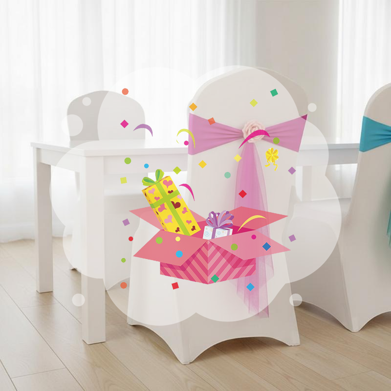 Chair Sash Organza - 1 Piece Organza Chair Sashes Flower