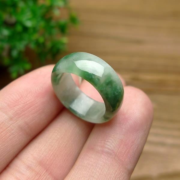 Wedding Zone - Green Jade Ring Natural Gemstone Jadeite