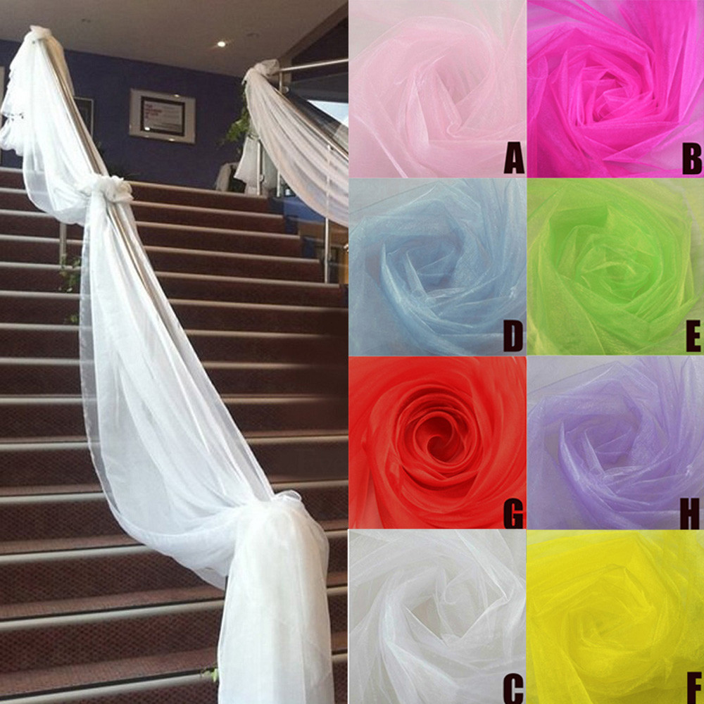 Chair Sash Organza - Wedding Decoration Tulle Roll Crystal Organza
