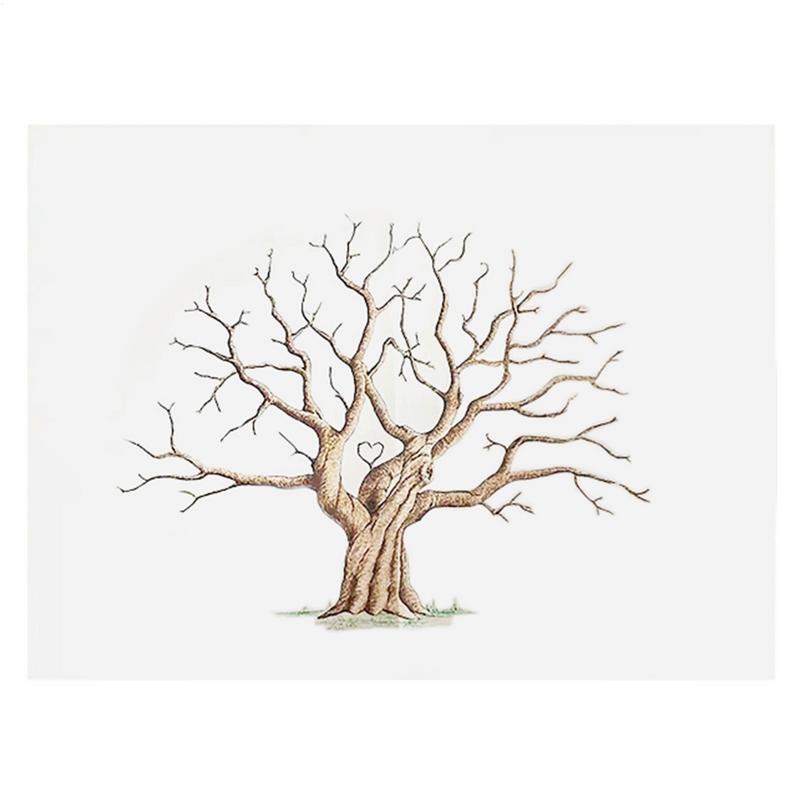 Personalized Guest Book - Fingerprint Tree Wedding Graduation Fingerprint Tree