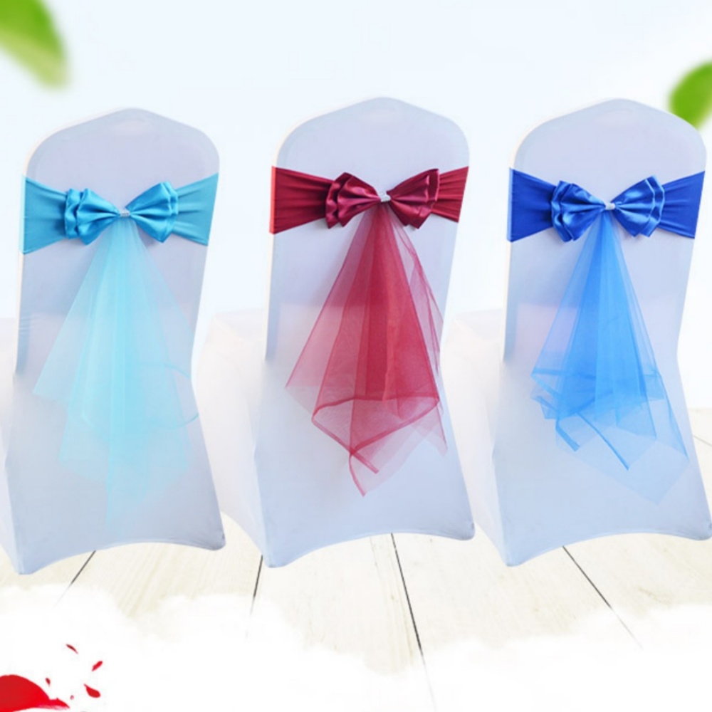 Chair Sash Organza - Stretch Bow Knot Customizable Organza Ribbon