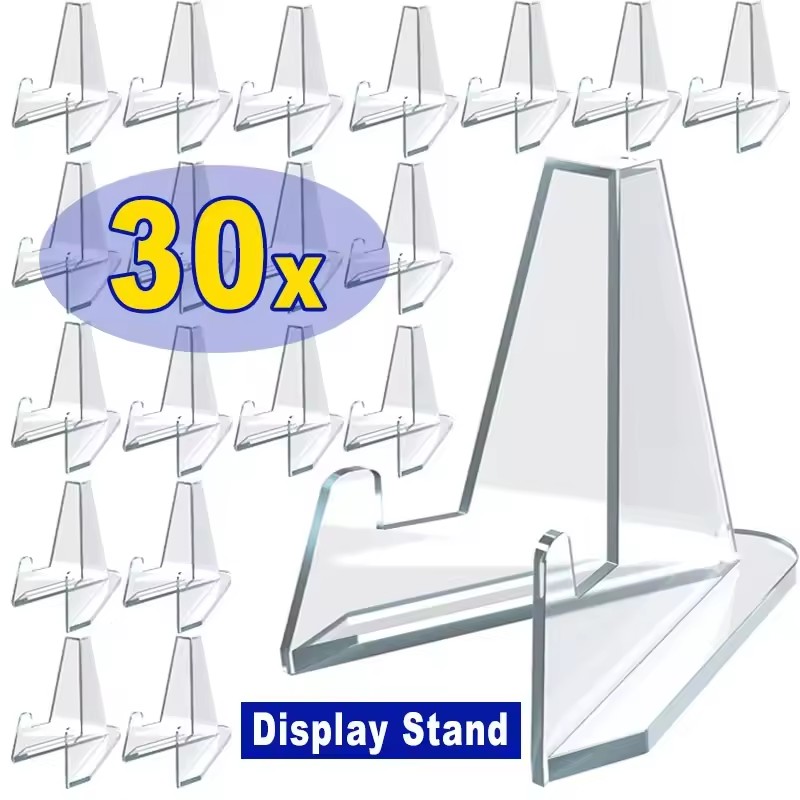 Place Card Holder - 30-1PCS Triangular Card Display Stand Mini