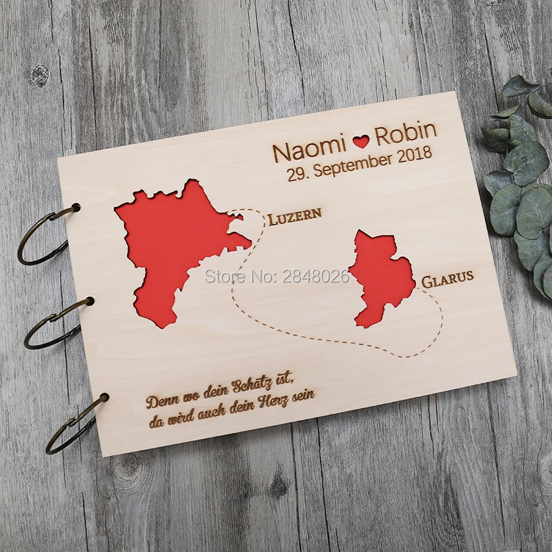 Rustic personalized wedding gu - Personalized Guest Book recension och pris