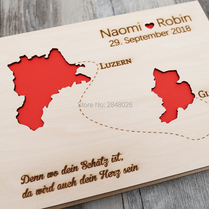 Rustic personalized wedding gu - Personalized Guest Book recension och pris