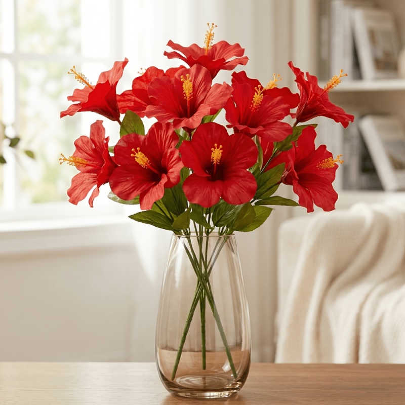 15 Flowers = 3 Bunches of Hibi - Centerpiece Vase Tall recension och pris