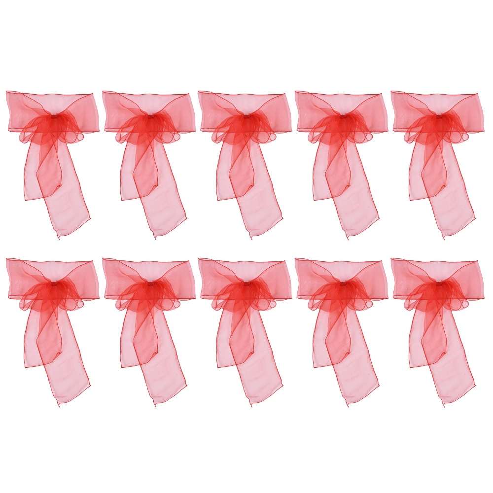 10Pcs Blue, red, yellow, purpl - Chair Sash Organza recension och pris