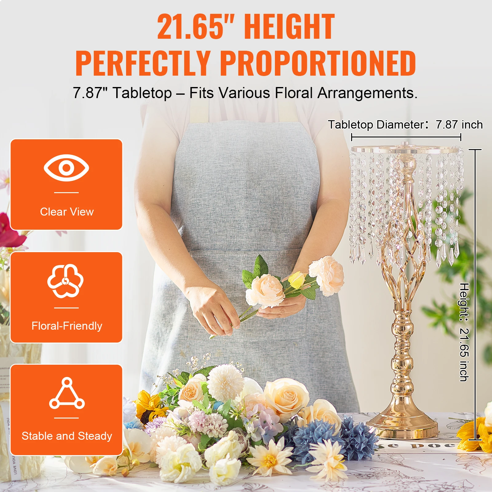 VEVOR Tall Crystal Wedding Flo - Centerpiece Vase Tall recension och pris