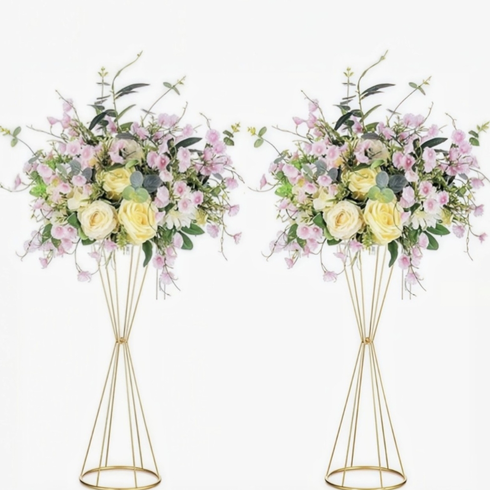 Gold Geometric Flower Stand Mo - Centerpiece Vase Tall recension och pris