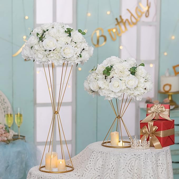 Gold Geometric Flower Stand Mo - Centerpiece Vase Tall recension och pris