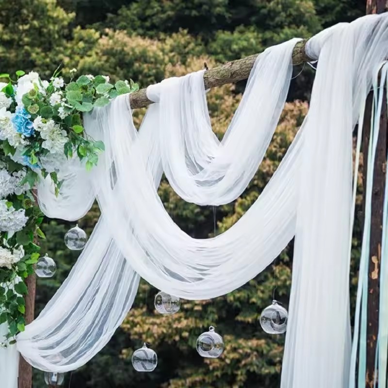 10m Wedding Decoration Tulle R - Chair Sash Organza recension och pris