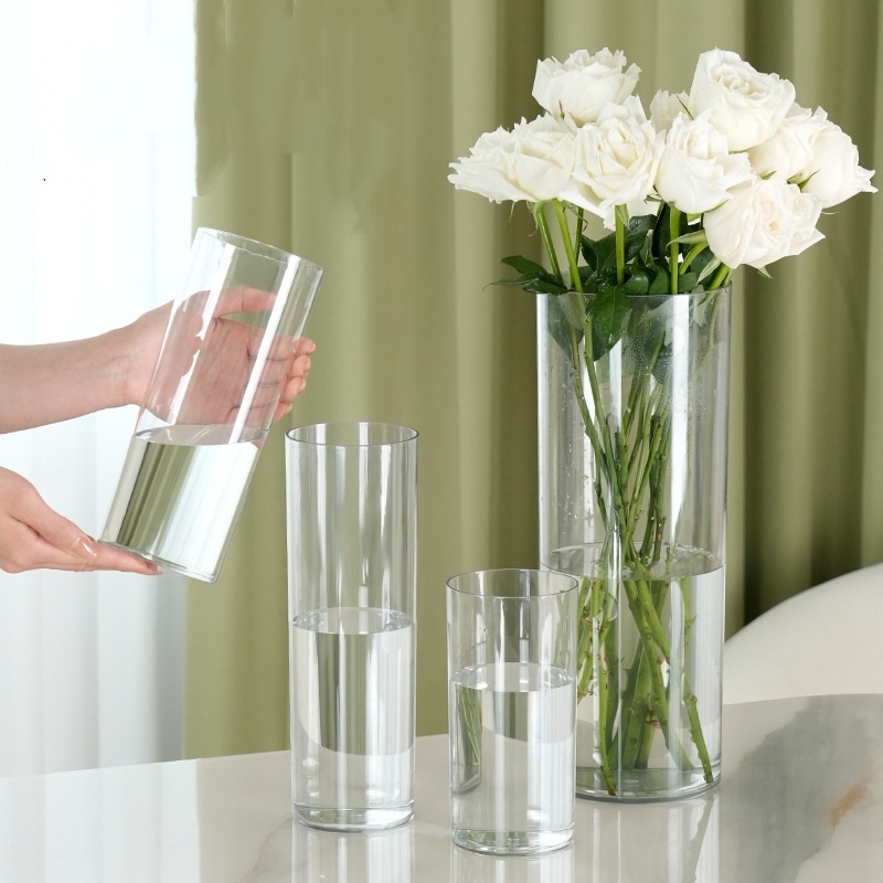 New Acrylic Clear Cylinder Flo - Centerpiece Vase Tall recension och pris