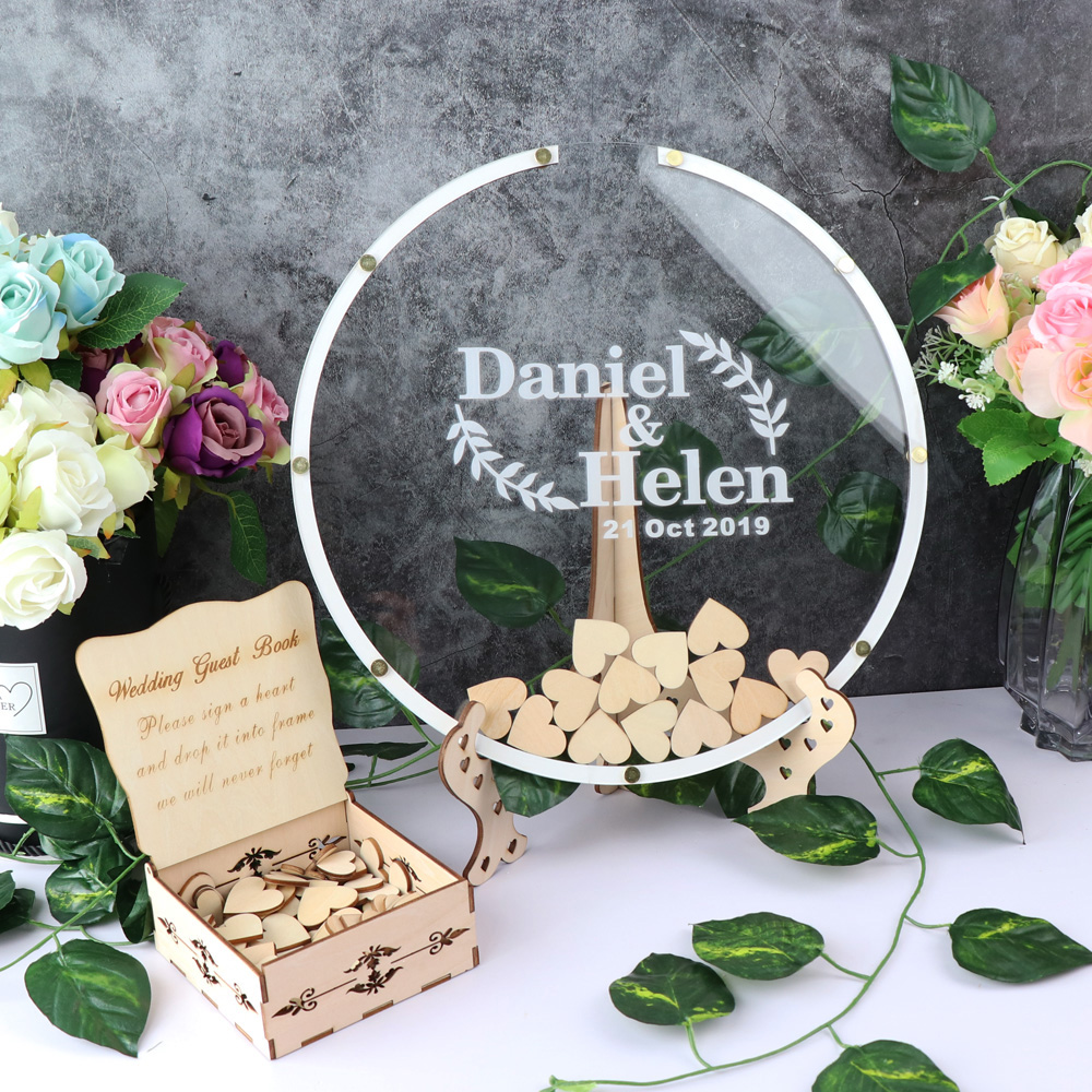 Personalized Acrylic round wed - Personalized Guest Book recension och pris