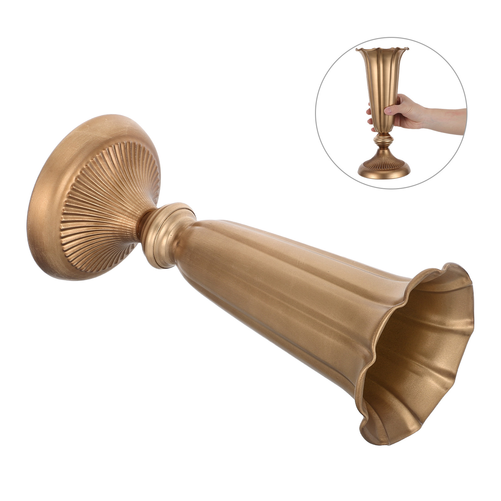 Retro Metal Trumpet Vase 11.8  - Centerpiece Vase Tall recension och pris