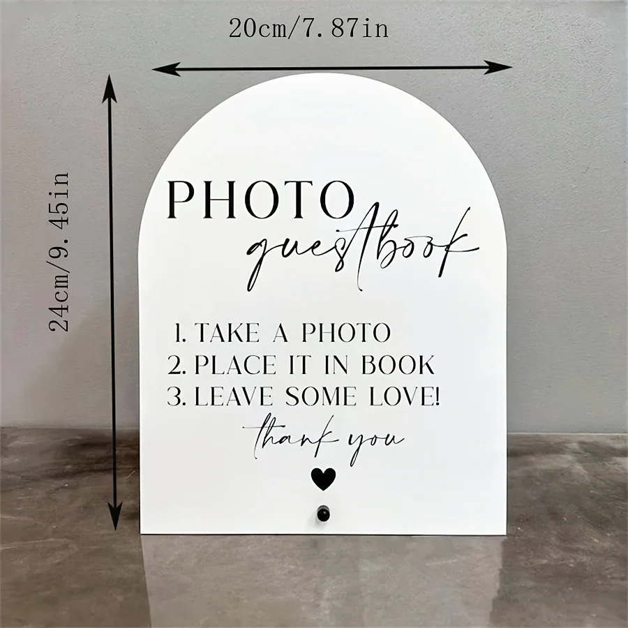 Elegant Acrylic Wedding Photo  - Personalized Guest Book recension och pris