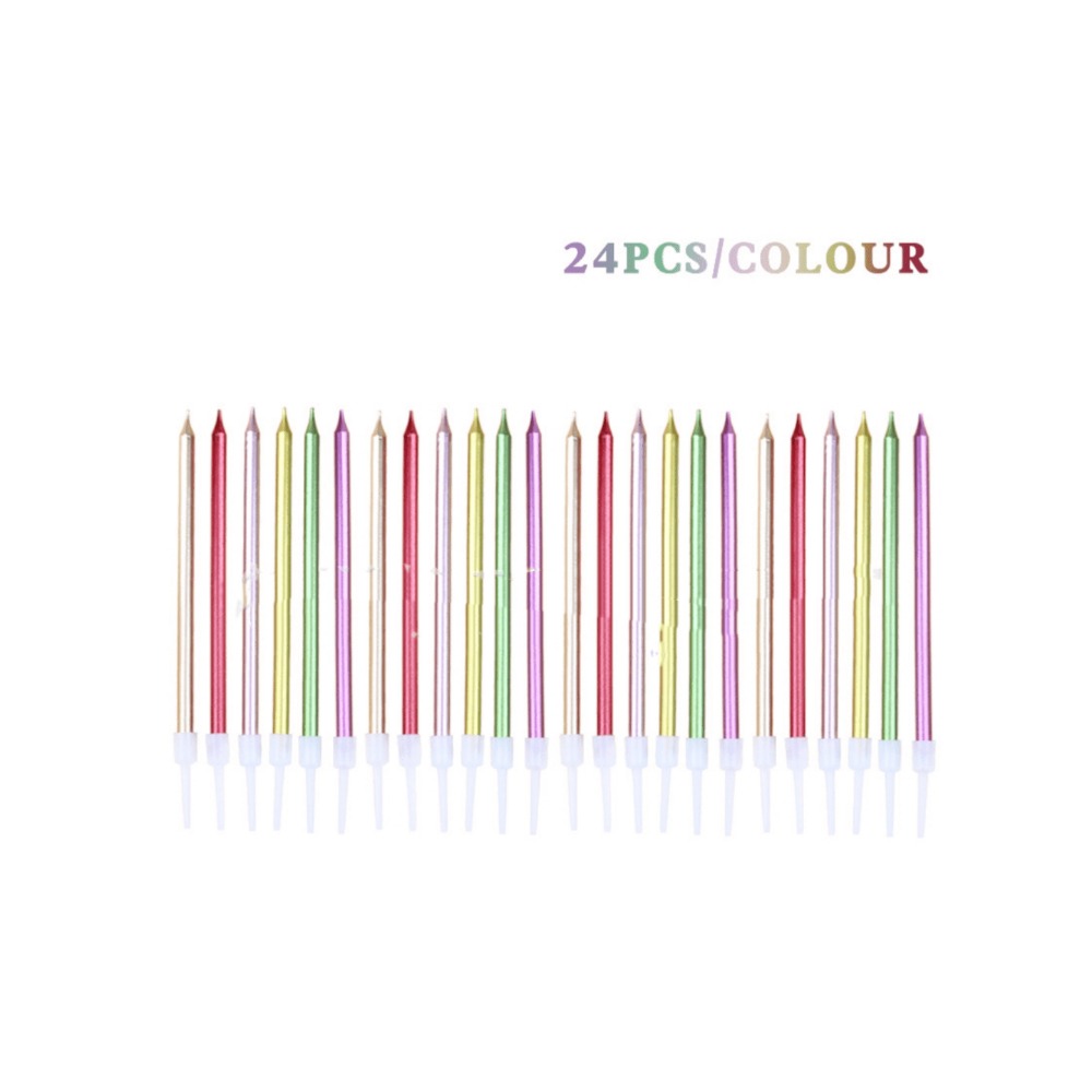 24 Pieces Metallic Candle Long - Unity Candle Set recension och pris