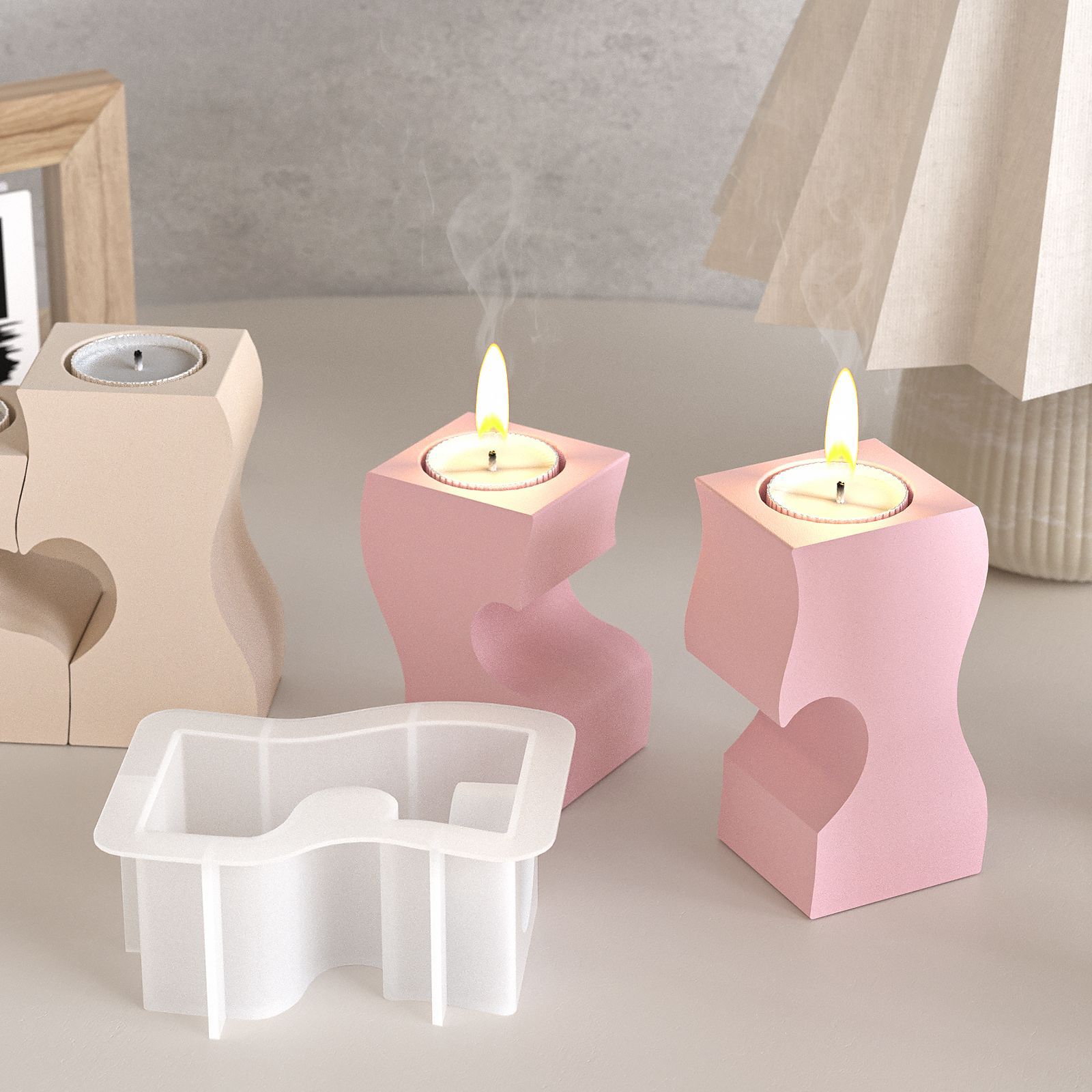 S Heart Candlestick Silicone M - Unity Candle Set recension och pris