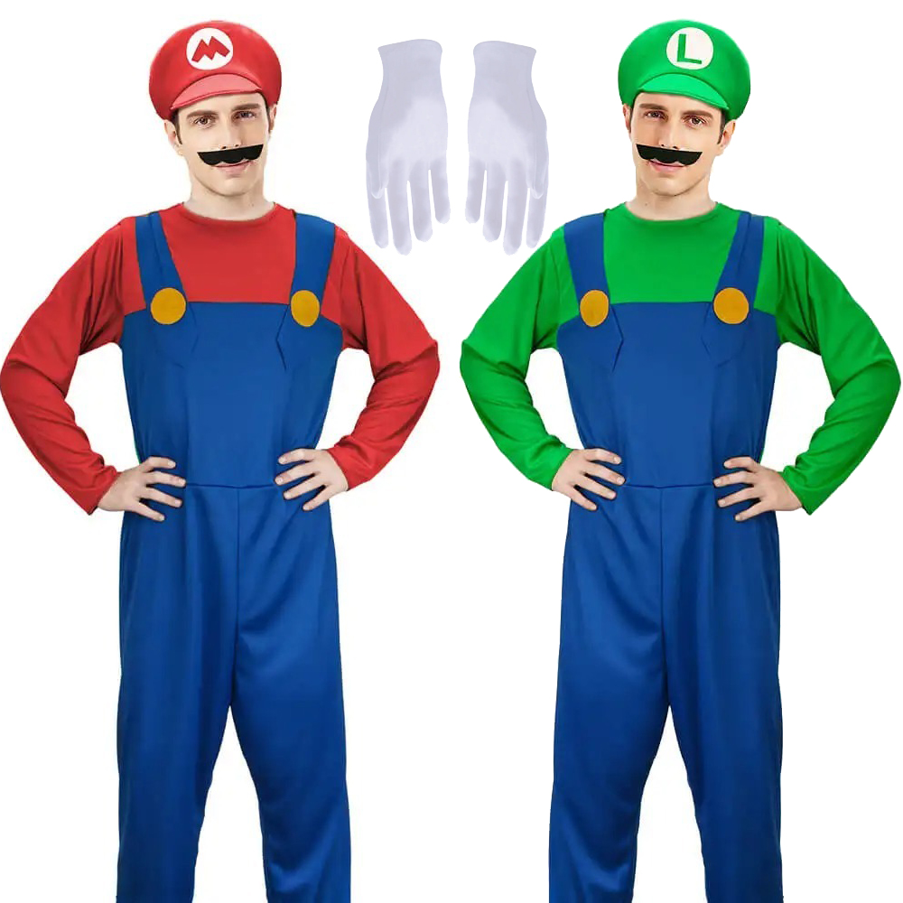 Adult Plumber Costume Red Gree - Wedding Job recension och pris