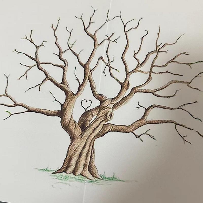 Fingerprint Tree Wedding Gradu - Personalized Guest Book recension och pris