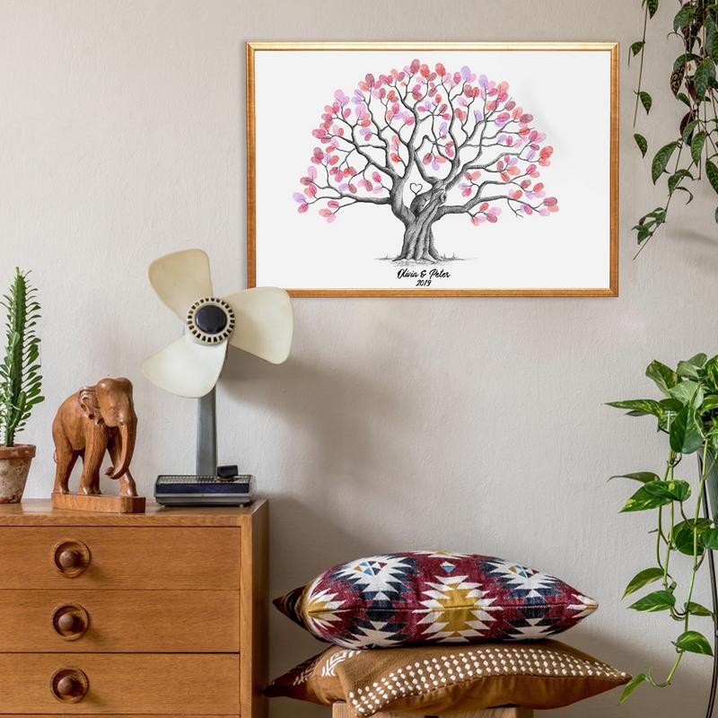 Fingerprint Tree Wedding Gradu - Personalized Guest Book recension och pris