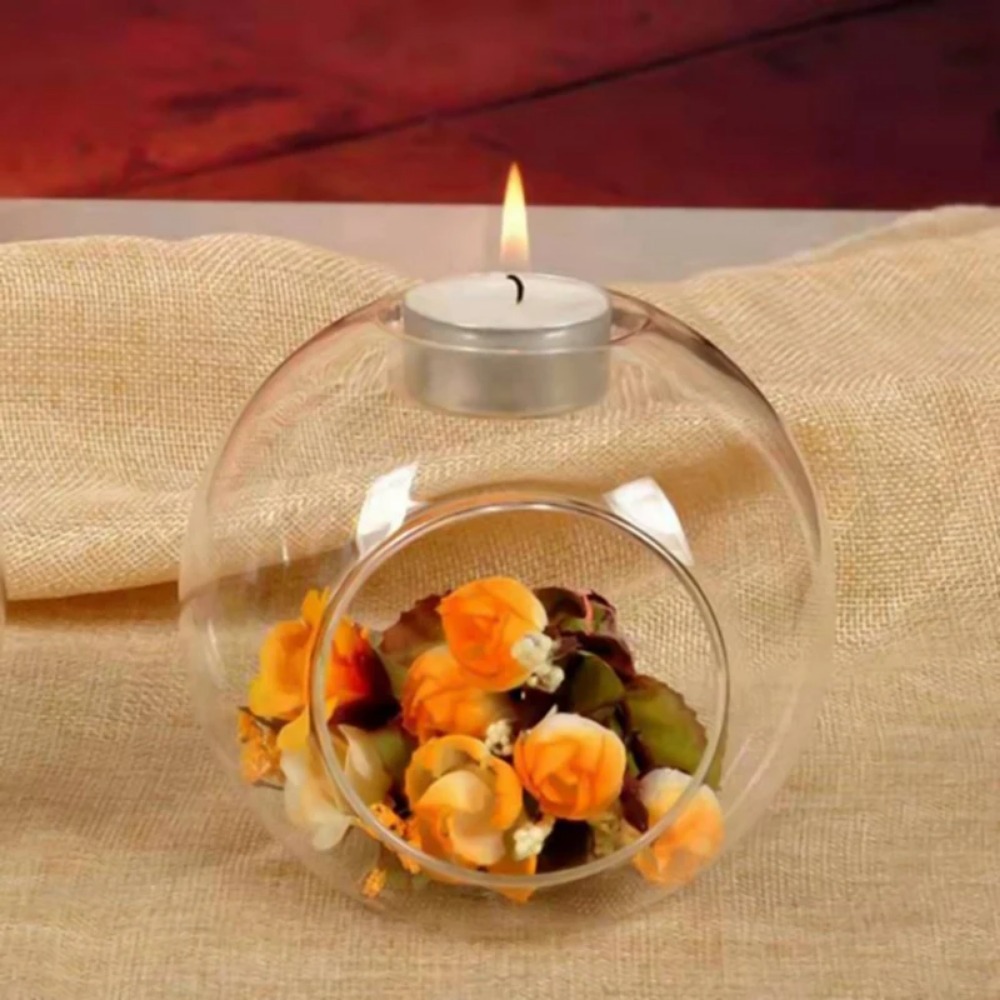 6/12pcs Glass Round Hollow Can - Unity Candle Set recension och pris