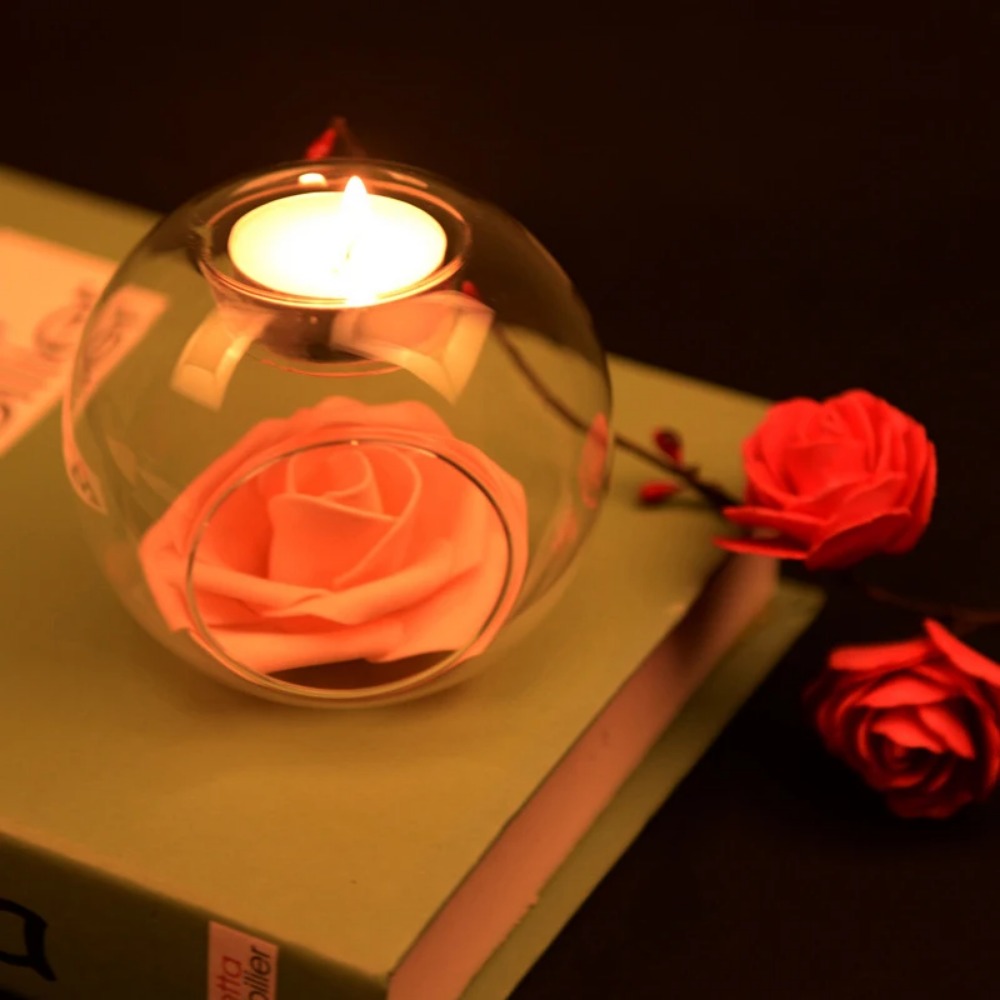 6/12pcs Glass Round Hollow Can - Unity Candle Set recension och pris