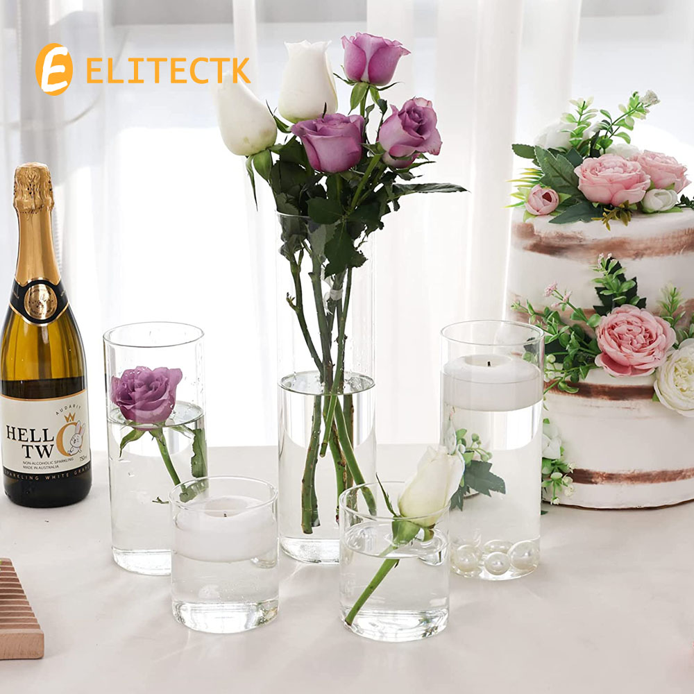 Glass Cylinder Vase Hurricane  - Centerpiece Vase Tall recension och pris