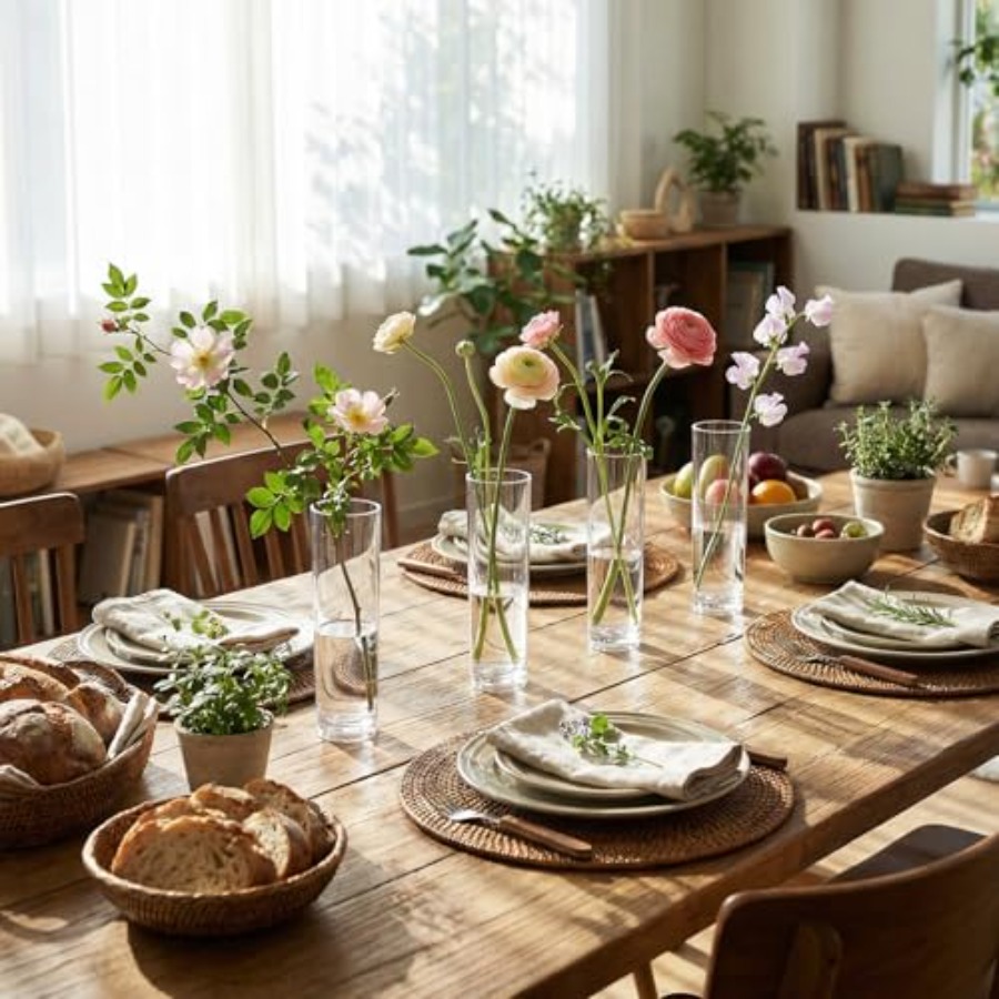 48 Pcs acrylic cylinder bud va - Centerpiece Vase Tall recension och pris