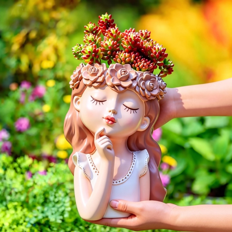 Contemplative Flower Fairy Vas - Centerpiece Vase Tall recension och pris