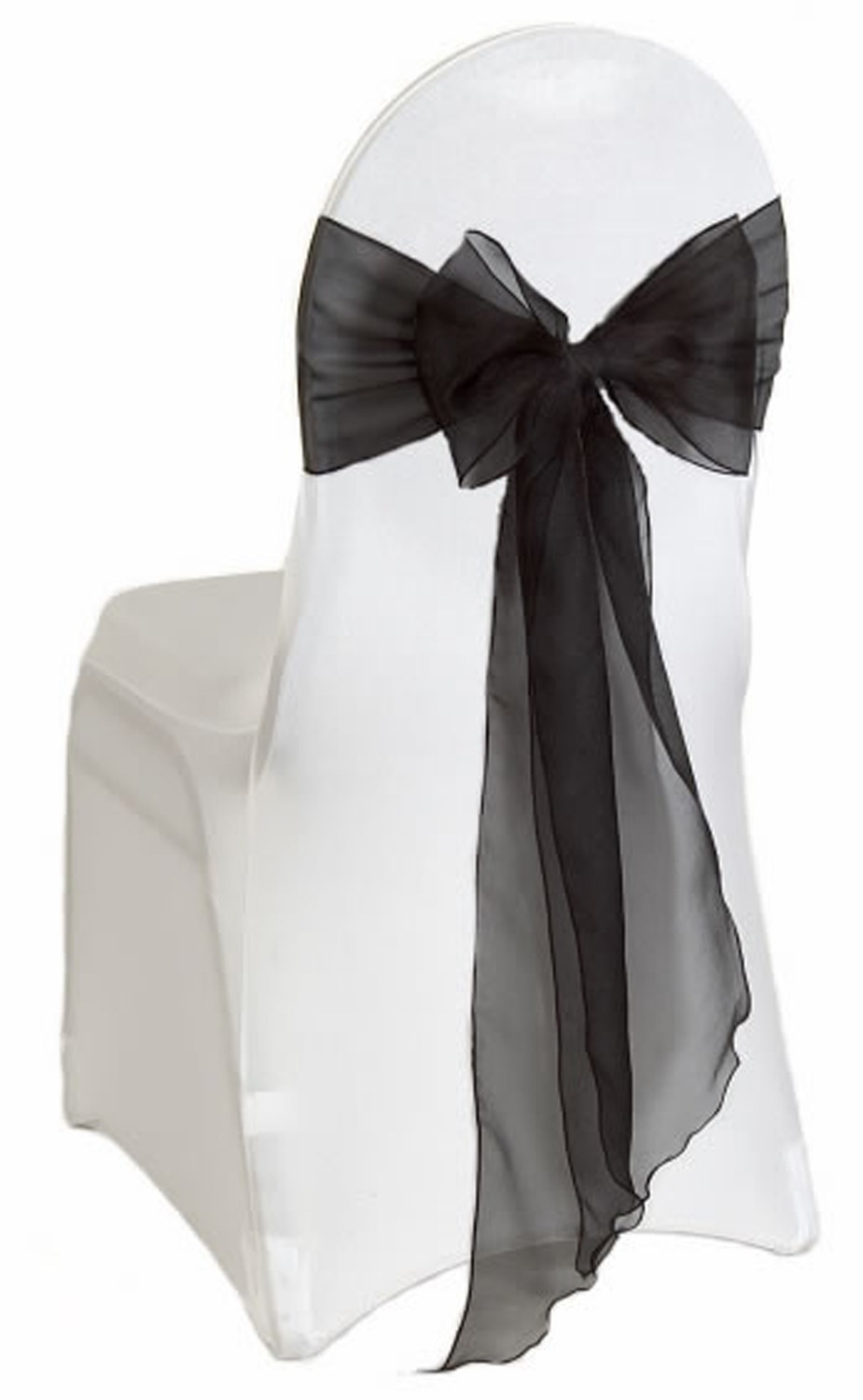 NEW CHAIR BOWS 50pcs/LOT Black - Chair Sash Organza recension och pris