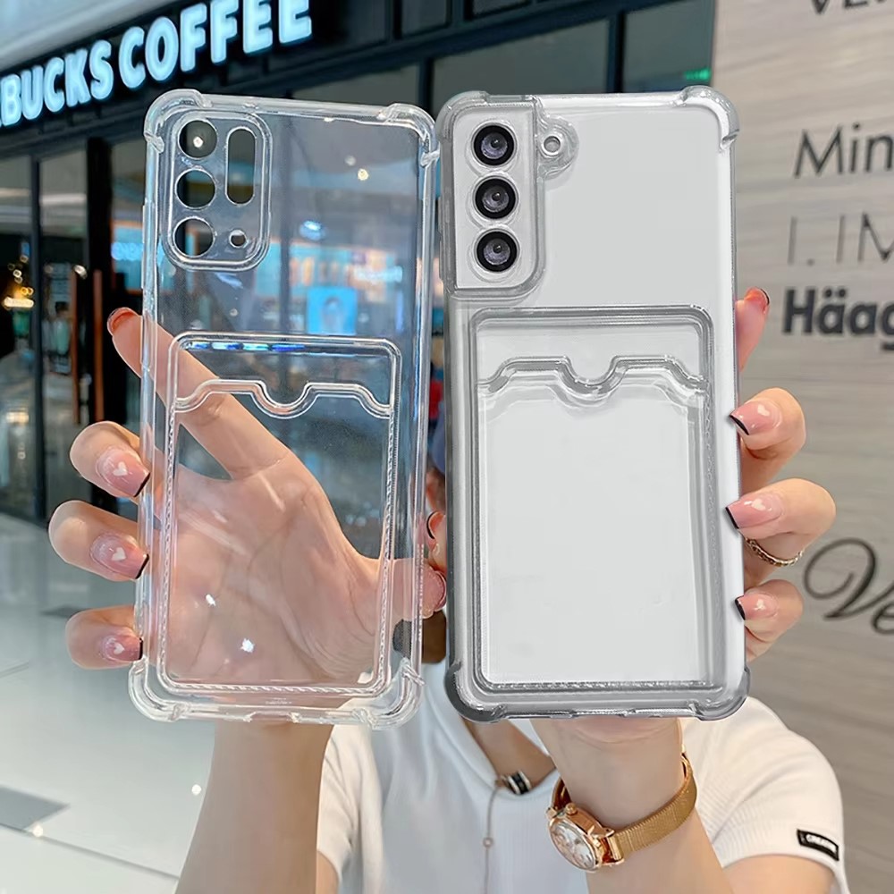 Clear Silicone Card Slot Holde - Place Card Holder recension och pris