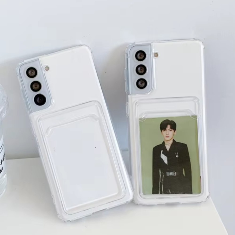 Clear Silicone Card Slot Holde - Place Card Holder recension och pris