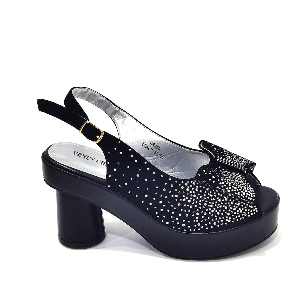 Women's Elegant Black Chunky H - Wedding Vendor recension och pris