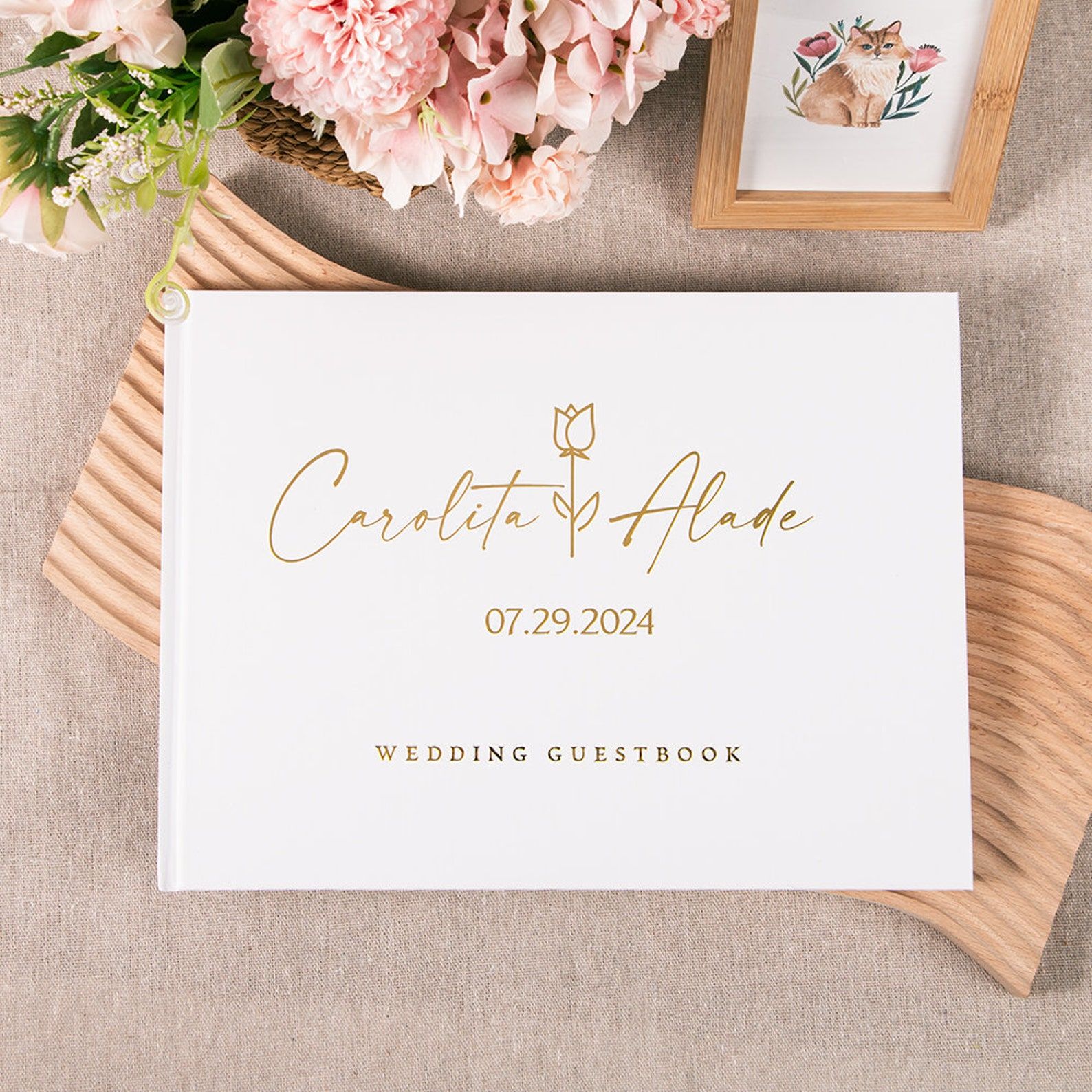Custom Wedding Guestbook Perso - Personalized Guest Book recension och pris