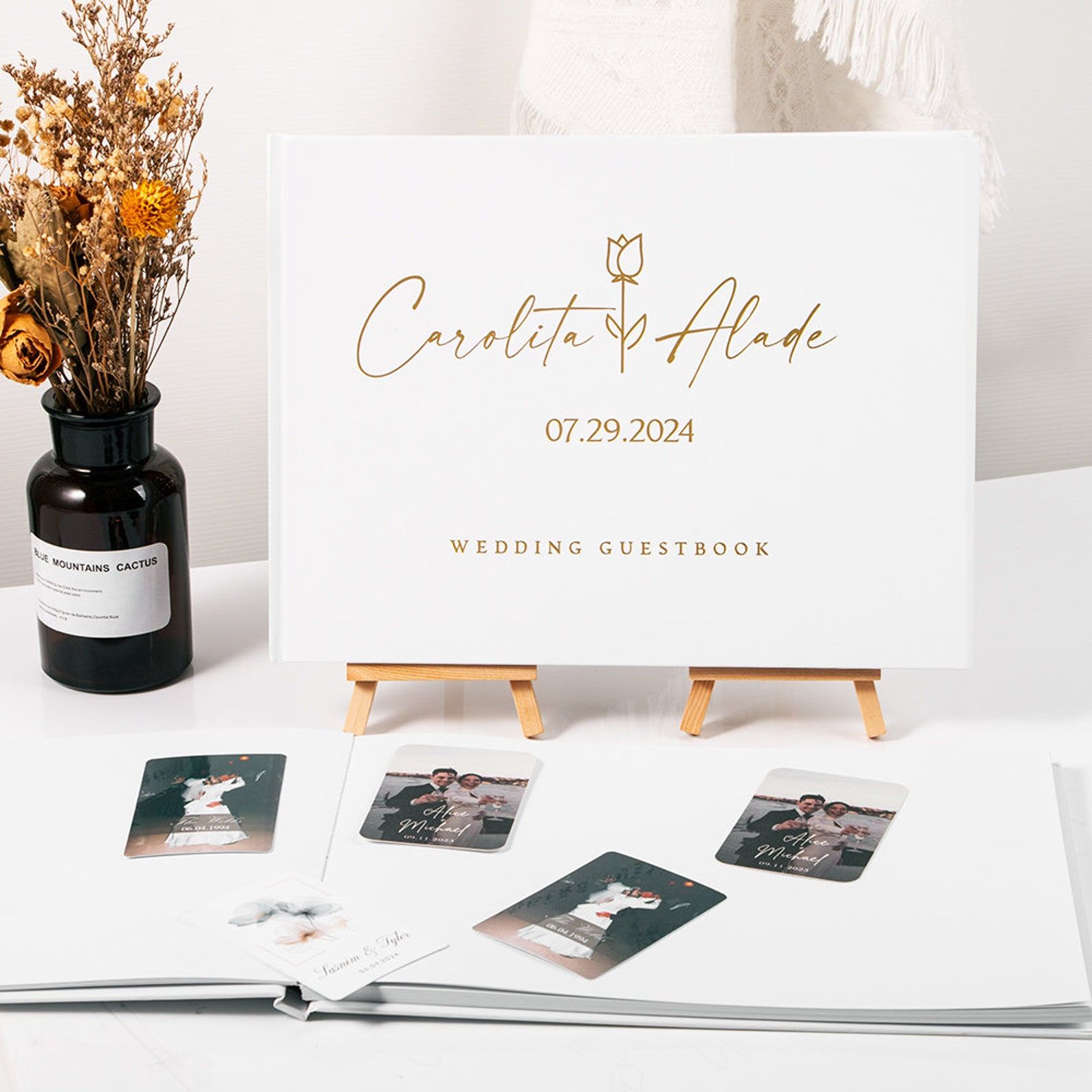 Custom Wedding Guestbook Perso - Personalized Guest Book recension och pris
