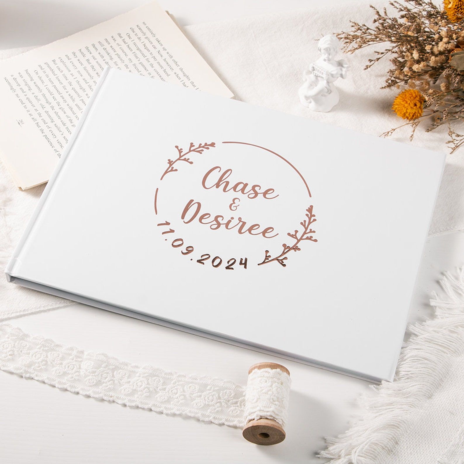 Custom Wedding Guestbook Perso - Personalized Guest Book recension och pris