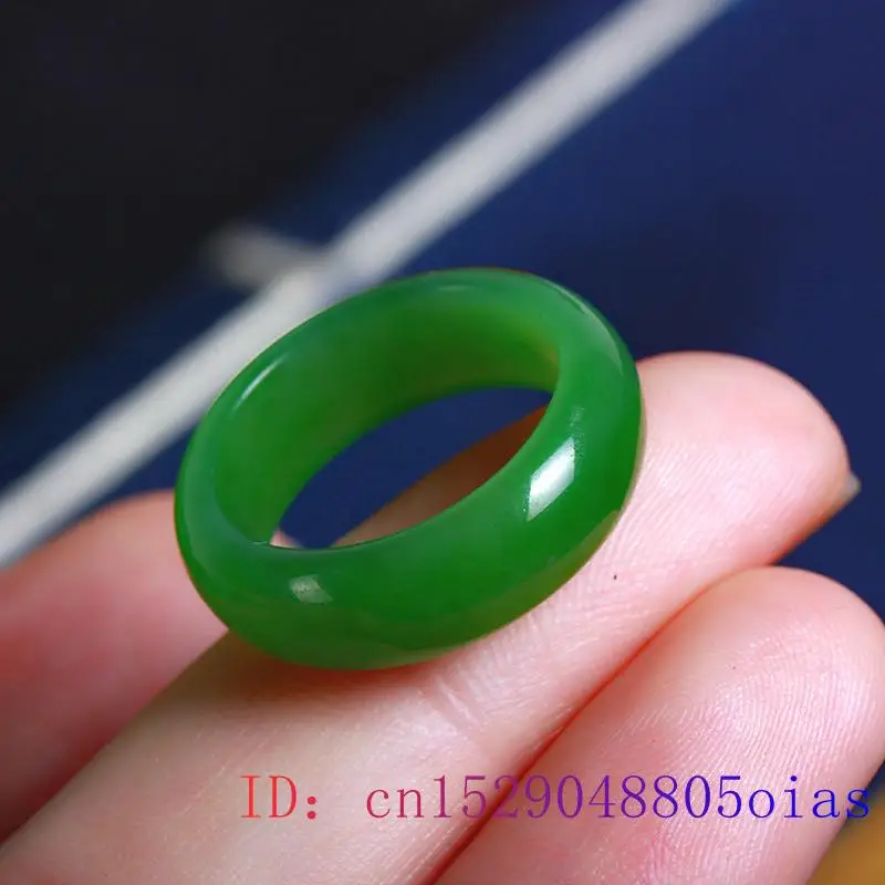Natural Green Hetian Jade Ring - Wedding Zone recension och pris