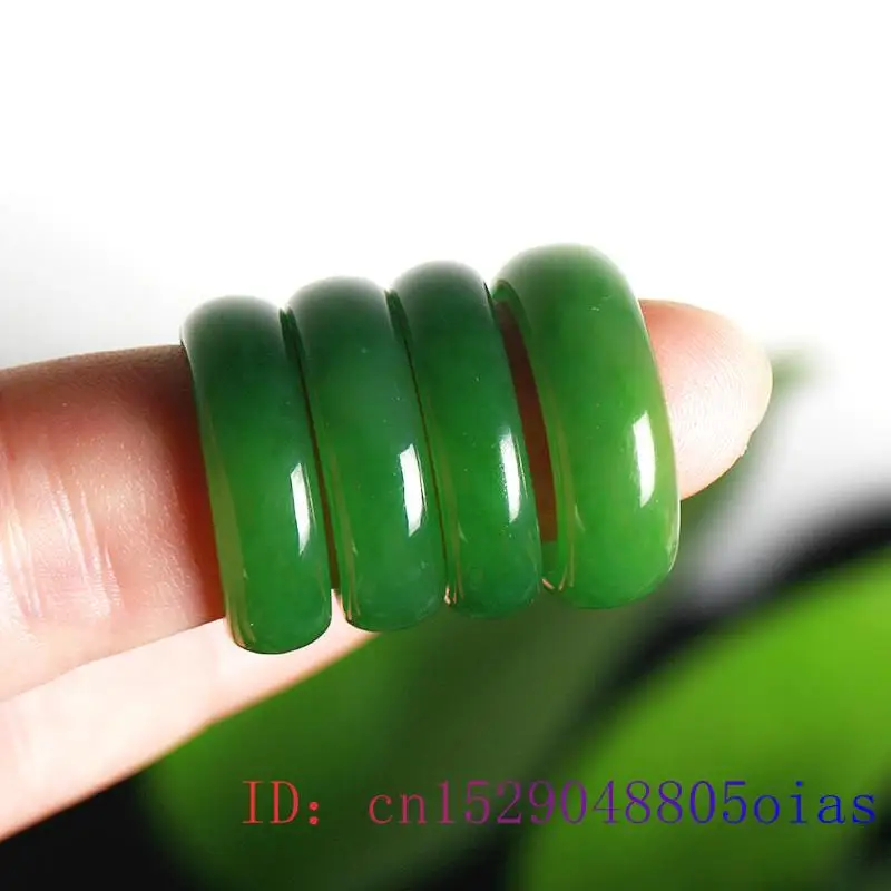 Natural Green Hetian Jade Ring - Wedding Zone recension och pris