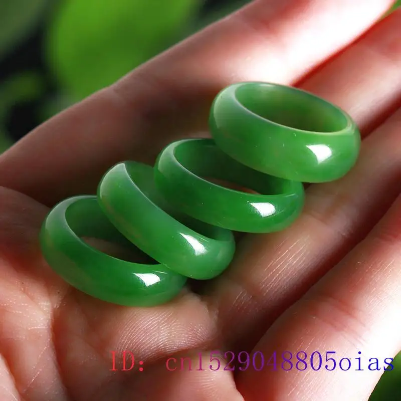Natural Green Hetian Jade Ring - Wedding Zone recension och pris